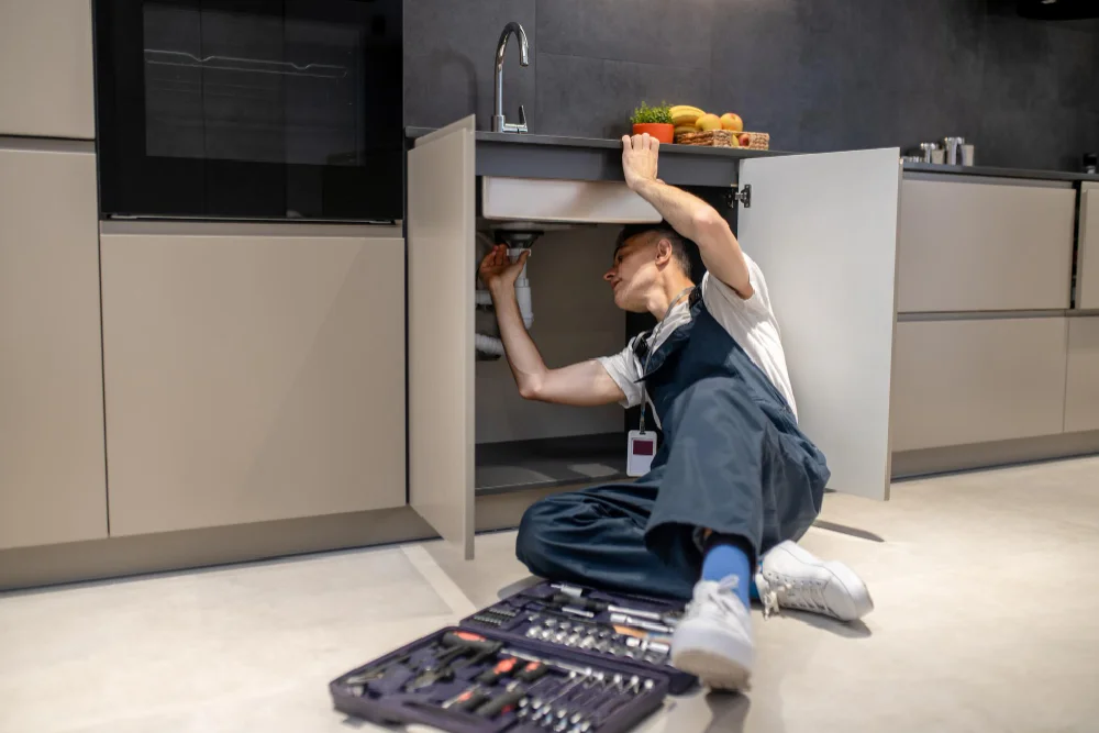 Professional Plumbing Maintenance in Sharjah under a kitchen sink