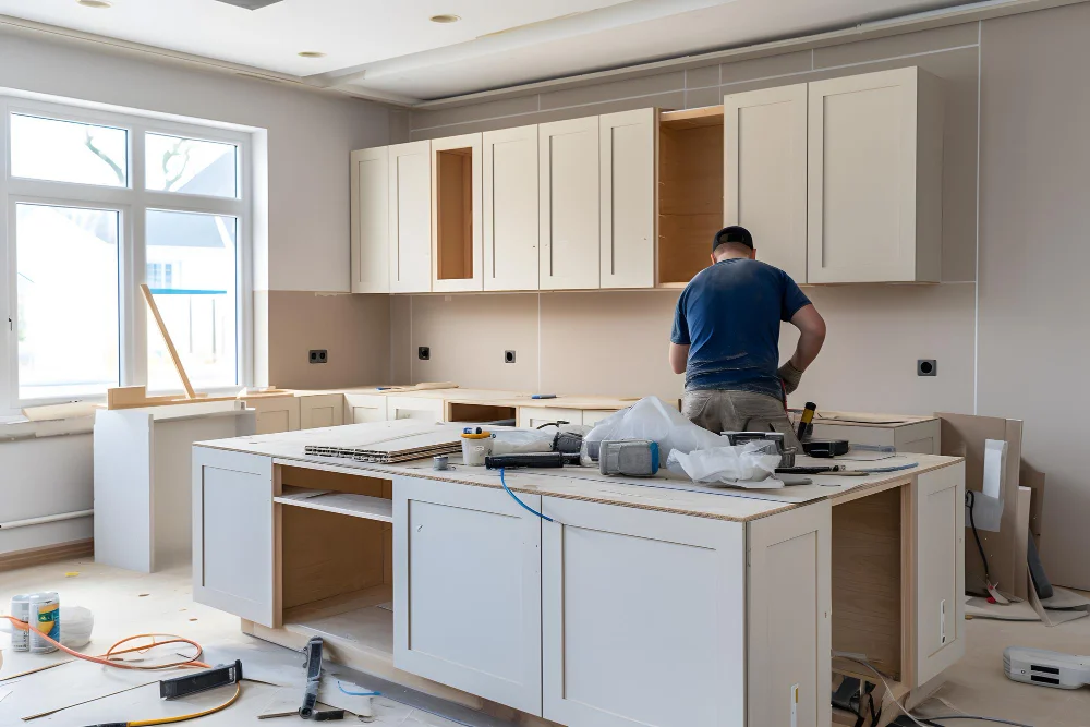 Kitchen cabinet repair in Sharjah by skilled carpenter